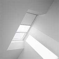 VELUX DFD CK01 1025 Duo Blackout and Pleated Blind - White & White