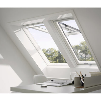 VELUX GPU CK04 0062 Triple Glazed & Noise Reduction White Top-Hung Roof Window (55 x 98 cm)