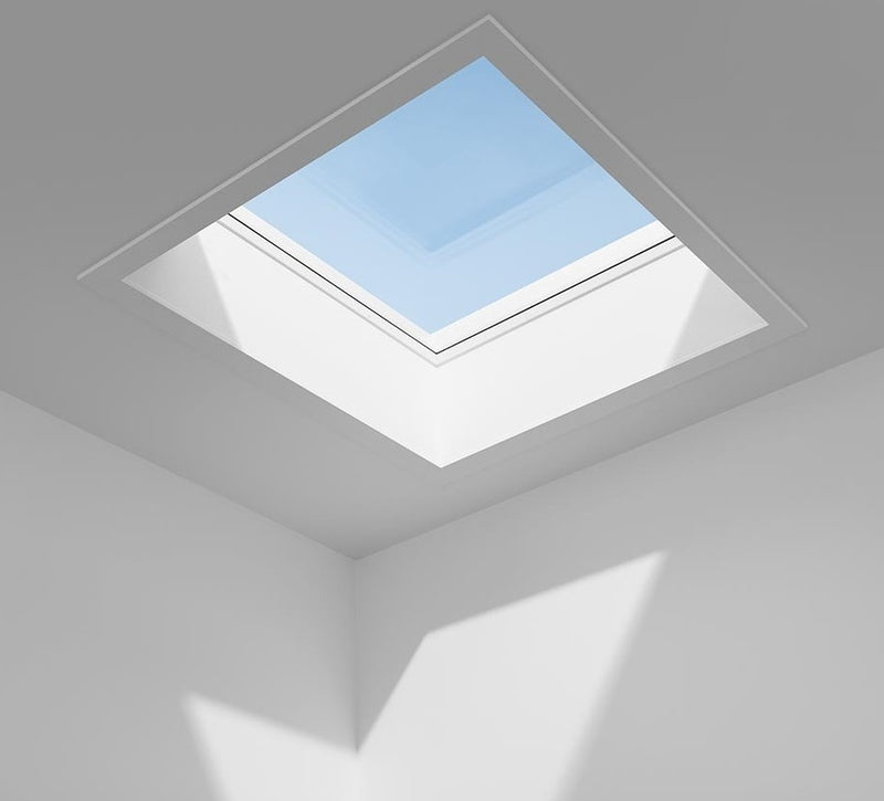 VELUX CFU 090090 S00M Fixed Flat Glass Rooflight Package with Triple Glazed Base (90 x 90 cm)