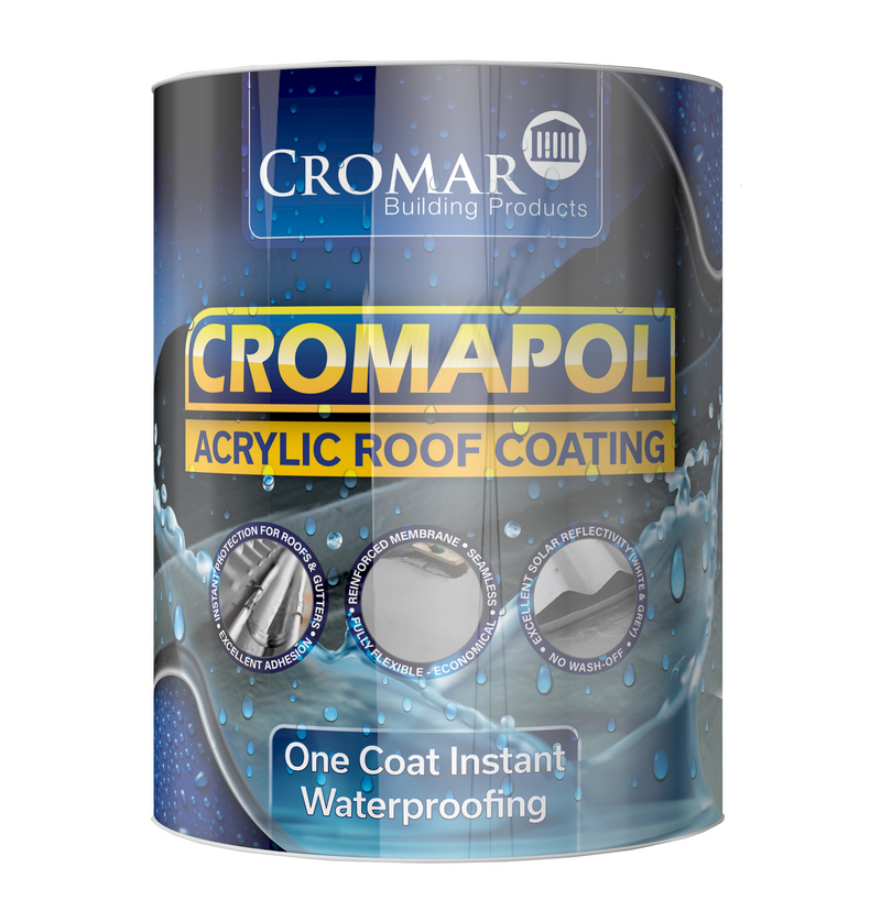 Cromapol Acrylic Waterproof Roof Coating - 5kg White