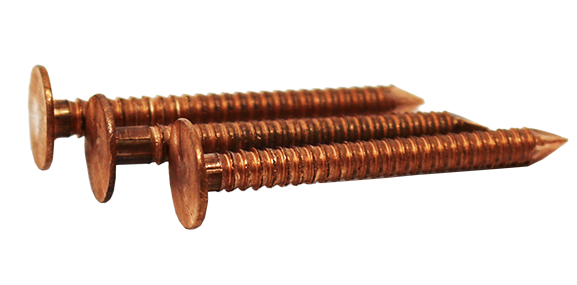 Copper Annular Ring Shank Nails (1kg Bag)