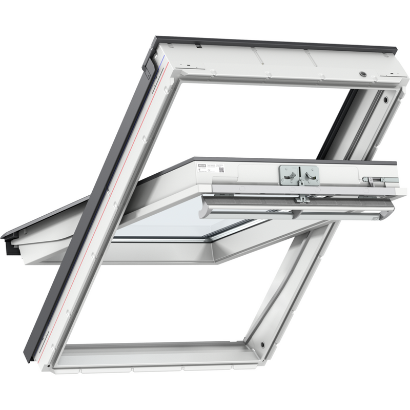 VELUX GGU MK04 0069 Solar UV Glazing White PU Centre-Pivot Window (78 x 98 cm)