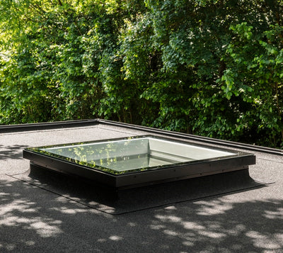 VELUX CFU 100100 S00M Fixed Flat Glass Rooflight Package with Double Glazed Base (100 x 100 cm)