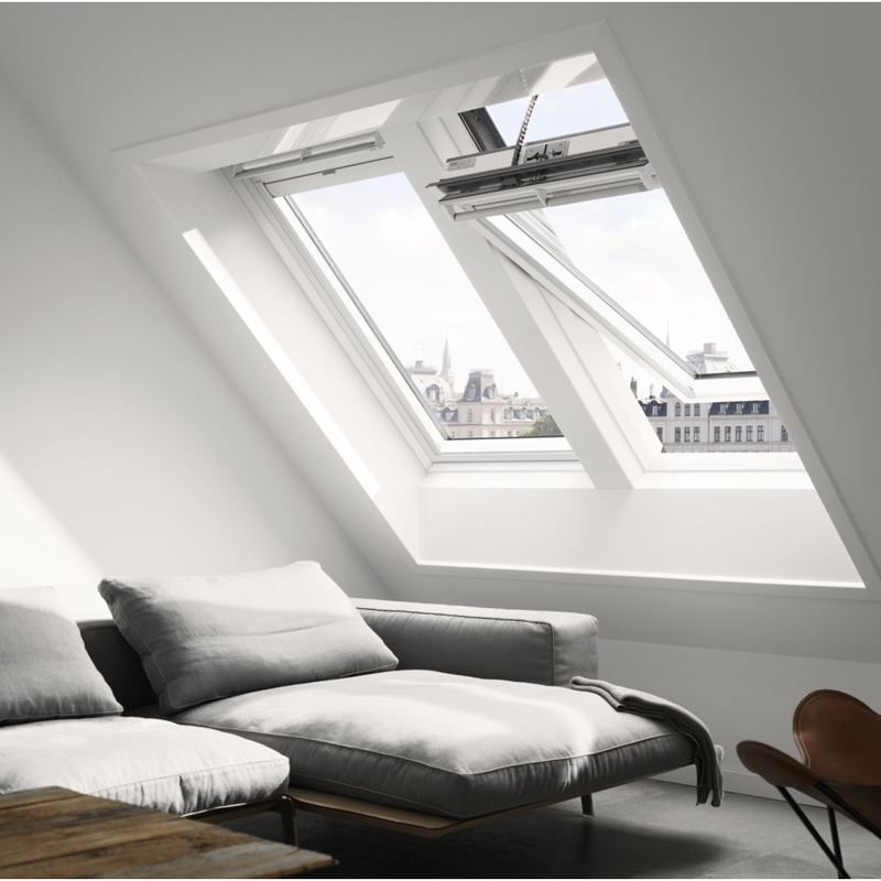 VELUX GGL SK08 207030 White Painted INTEGRA® SOLAR Window (114 x 140 cm)