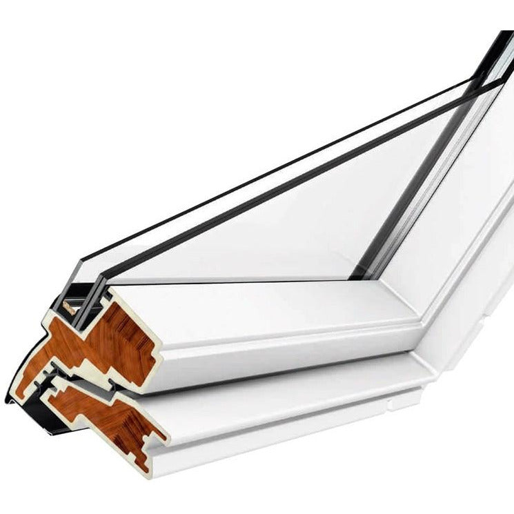 VELUX GPU SK06 0066 Triple Glazed White Top-Hung Roof Window (114 x 118 cm)